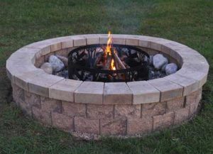 Allan Block Courtyard Nitterhouse, Can I Use Retaining Wall Blocks For Fire Pit