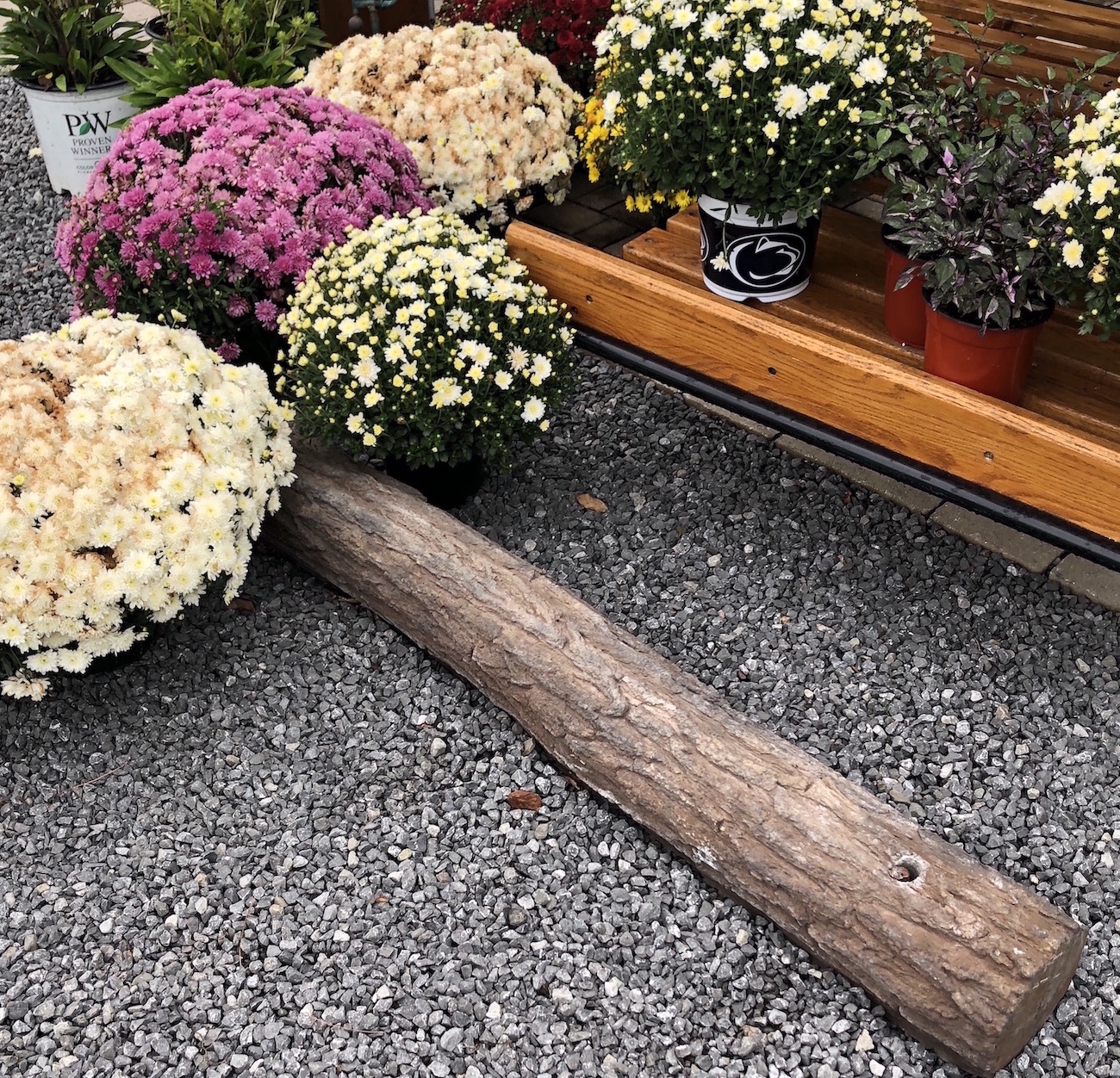 Log Appearance Concrete Parking Blocks | Natural Look