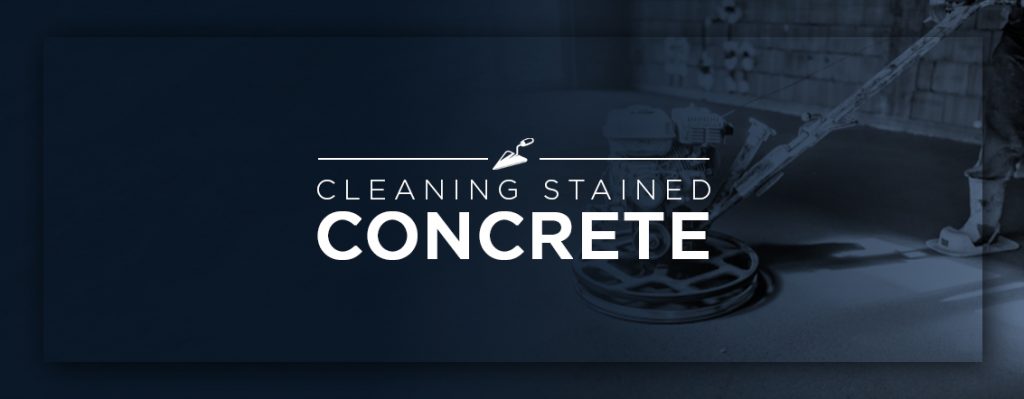 Cleaning stained concrete