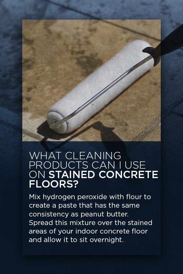 What Cleaning Products Can I use on Stained Concrete Floors