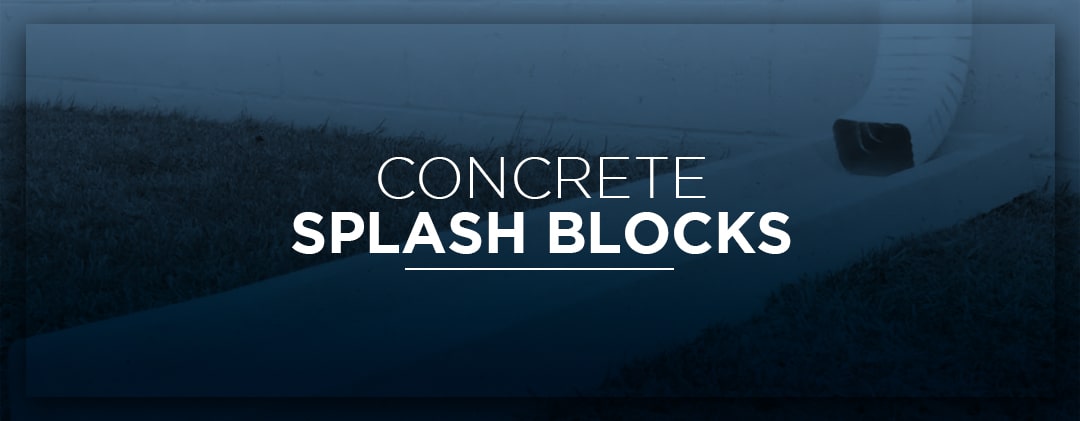 Concrete splash blocks
