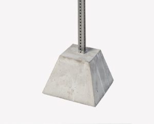 Concrete sign post