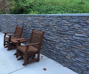 Wall made out of ledgestone torino stone