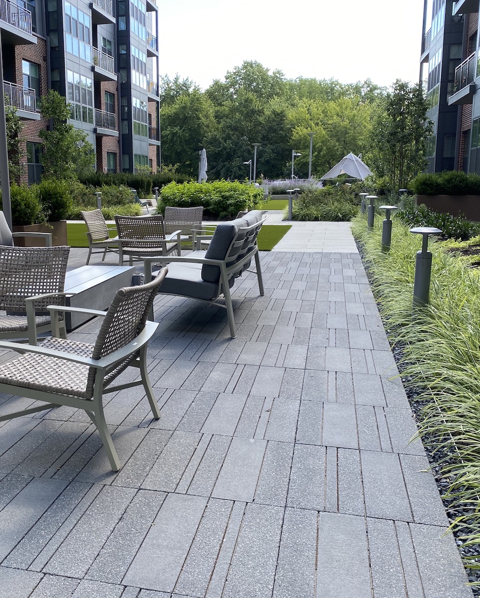 Courtyard with camina pavers.