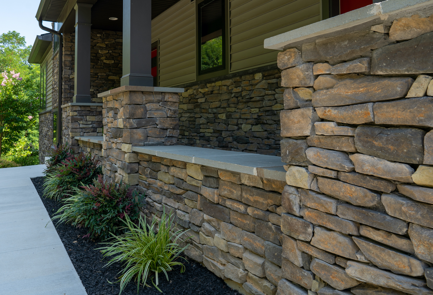 House made with scenic ledgestone