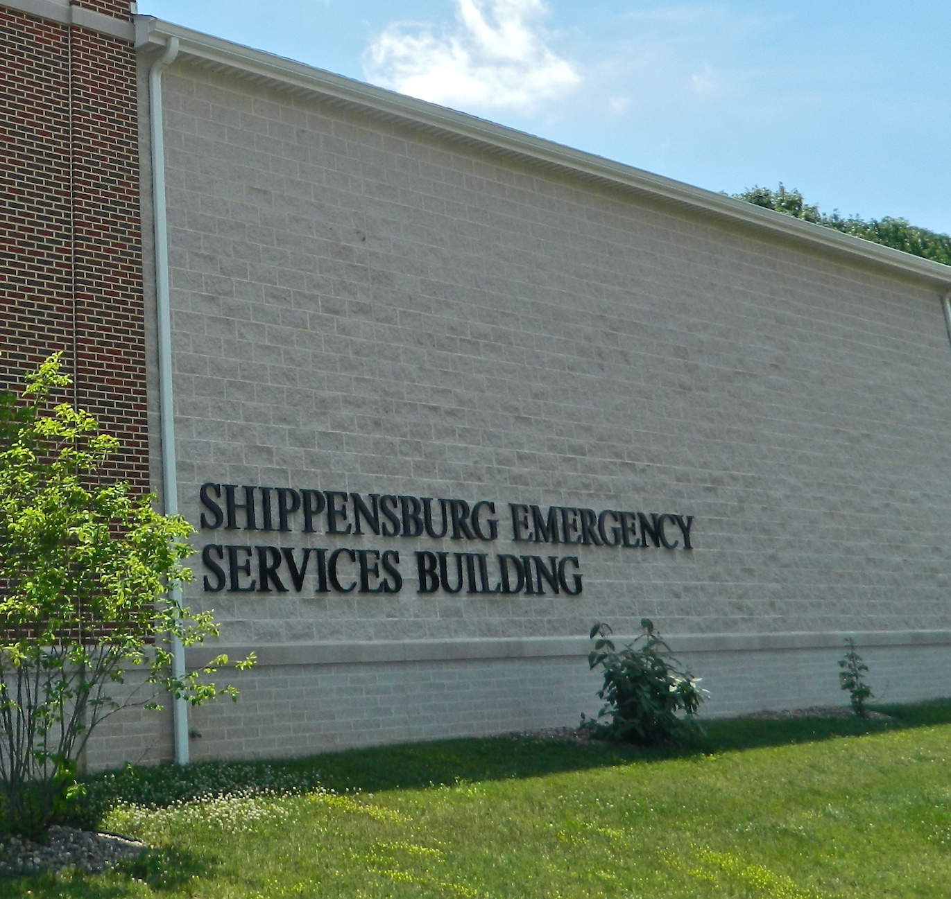 Shippensburg Emergency Services building made of recycled concrete block