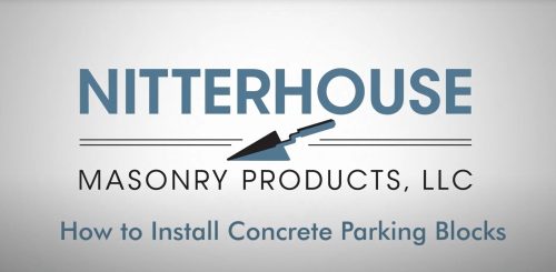 how to install concrete parking blocks