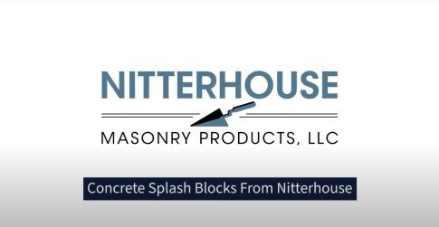 Concrete splash blocks from nitterhouse masonry