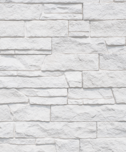 Wall made of veneer stone.