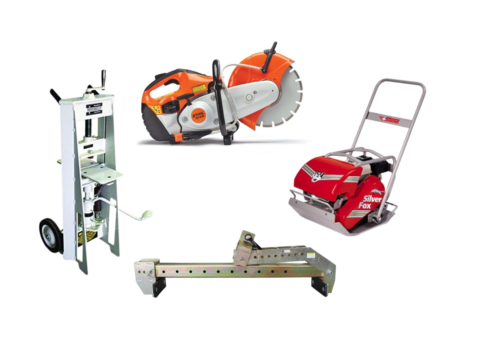 Rental equipment at Nitterhouse Masonry hardware store